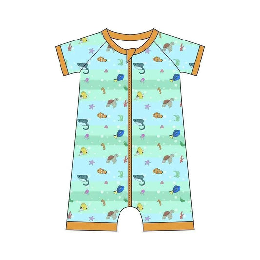 Aquarium Shorty Romper