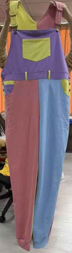 Color Block Overalls